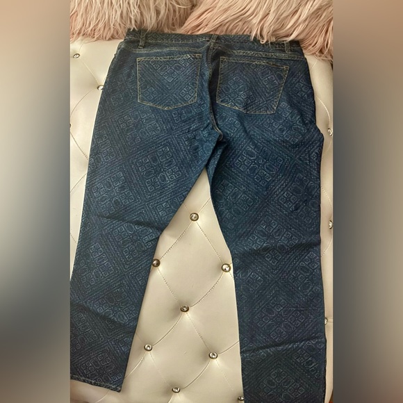 Lauren Ralph Lauren Blue Diamond Print Modern Skinny Medium Wash Size 16 - Picture 13 of 14